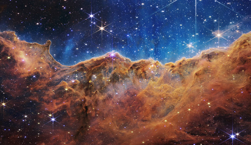 Imaginea de baza a Nebuloasei Carina trimisa de telescopul James Webb in 12 iulie 2022